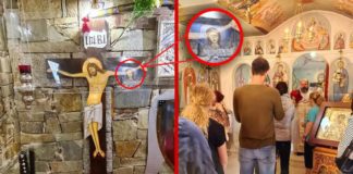 ΕΚΤΑΚΤΟ: Εμφανίσθηκε το πρόσωπο του Ταξιάρχη στο τζάμι του Εσταυρωμένου σε Εκκλησία στην Αθήνα