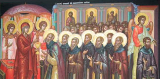 Σπάνια εικονογραφική προσέγγιση όπου παρουσιάζει την Παναγία να κοινωνάει