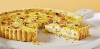 Τάρτα με πράσο, μπέικον και ελβετικό τυρί