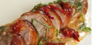 Χοιρινό με λιαστή ντομάτα