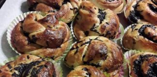 Τσουρεκάκια με τρούφα σοκολάτας