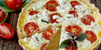 Τάρτα με Κρέμα Φέτας και Ντοματίνια