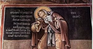 Ὁ Ὅσιος Σισώης στὸν τάφο τοῦ Μεγάλου Ἀλεξάνδρου