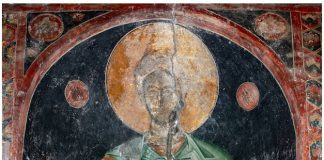 Τοιχογραφίες με απεικόνιση του Αγίου Δημητρίου και σκηνών του βίου και του μαρτυρίου του