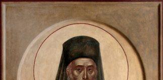 …. ἐστράφη μόνο εἰς μιά στιγμή καί κοίταξε ἐπάνω εἰς τόν Κύριο πού ἦταν κρεμασμένος….