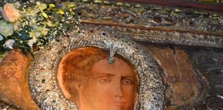 Ἄγγελος παρηγορεῖ καί φανερώνει τό θέλημα τοῦ Θεοῦ στόν μελλοθάνατο ἱερομόναχο Θαδδαῖο